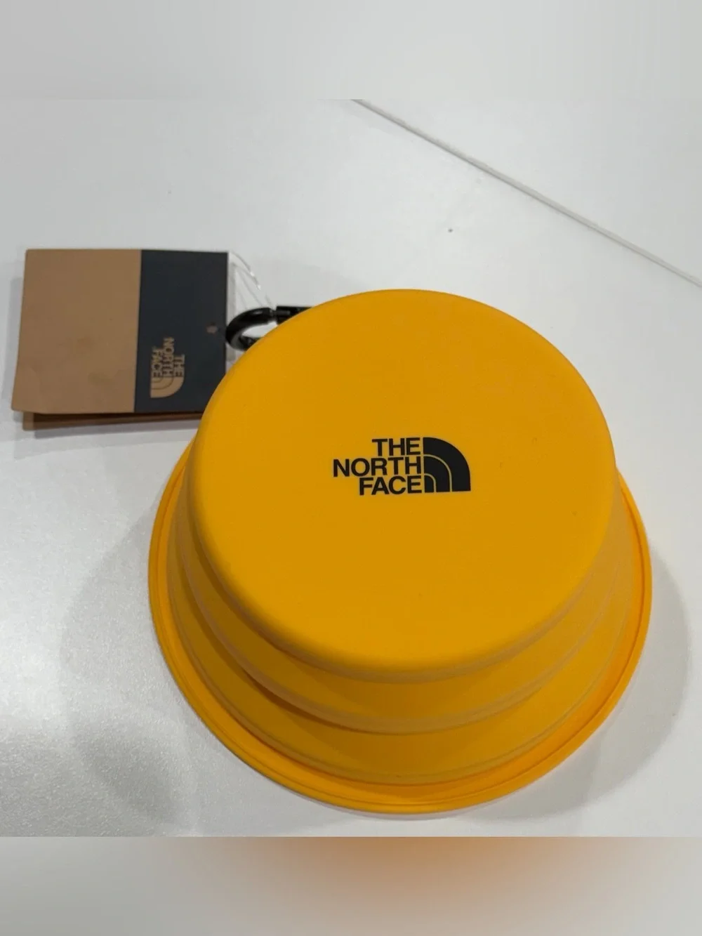 The North Face Collapsible Pet Bowl - 22 oz. Yellow NWT Dog Expandable Cat